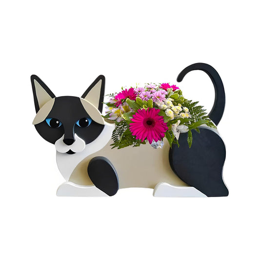 Cat Planter Plant Pot Cute PVC Garden Cat Planter