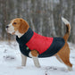 Waterproof Pet Dog Vest Winter Jacket with Reflective D Ring and Smooth Zipper-Green