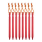 8Pcs Aluminum Alloy Tent Stakes Outdoor Camping Trip Tent Peg with Rope