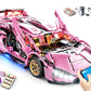 Motorized Building Blocks Car Remote and APP Dual Control RC Toy Car with LED Lights