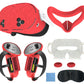 7-Piece Silicone Protective Case Set for Meta Quest 3S VR Headset Accessories
