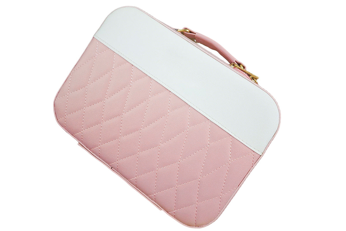 LED Mirror Makeup Case Hard Shell Rechargeable Lighted Cosmetic Organizer