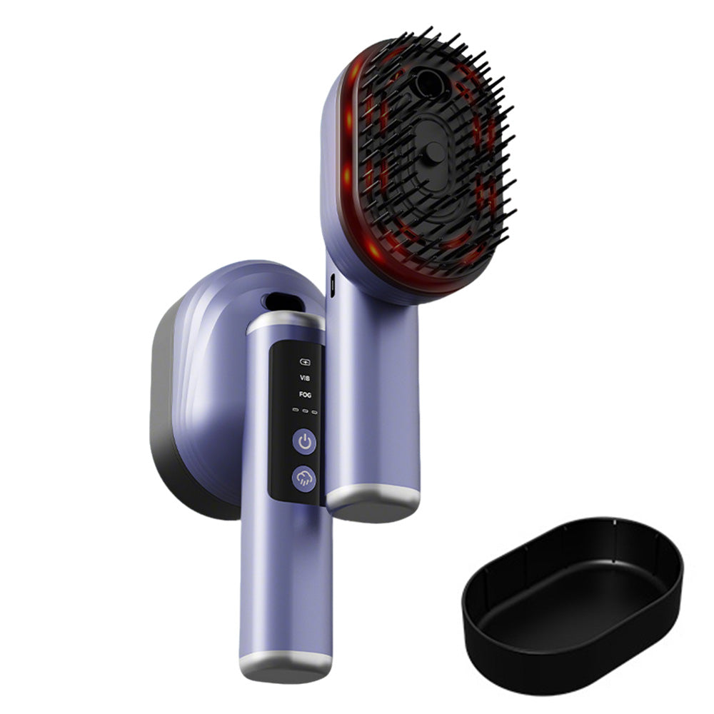 Wireless Electric Hair Comb with Vibration and Oil Mist Spray