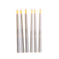 6-Pack Flameless Ivory Taper Candles