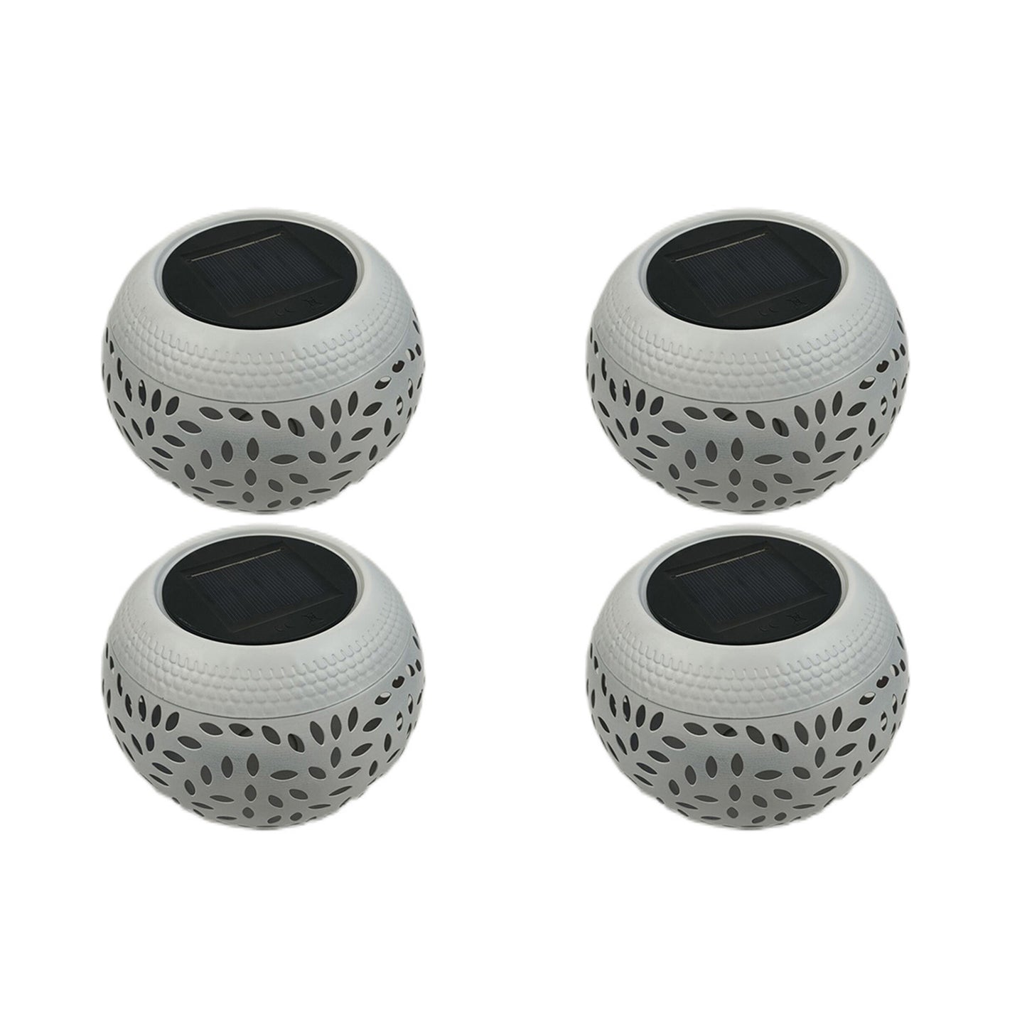 4Pcs Hollowed Shadow Outdoor Solar Lamp