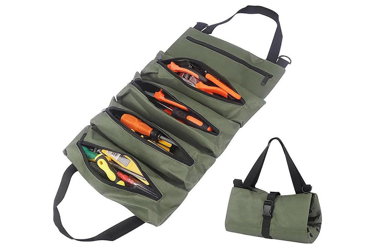 5 Pockets Tool Roll Organizer Bag Oxford Cloth Storage for Mechanics