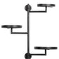 Indoor Wall Mount 3-Tier Rotating Metal Plant Stand for Multiple Plants