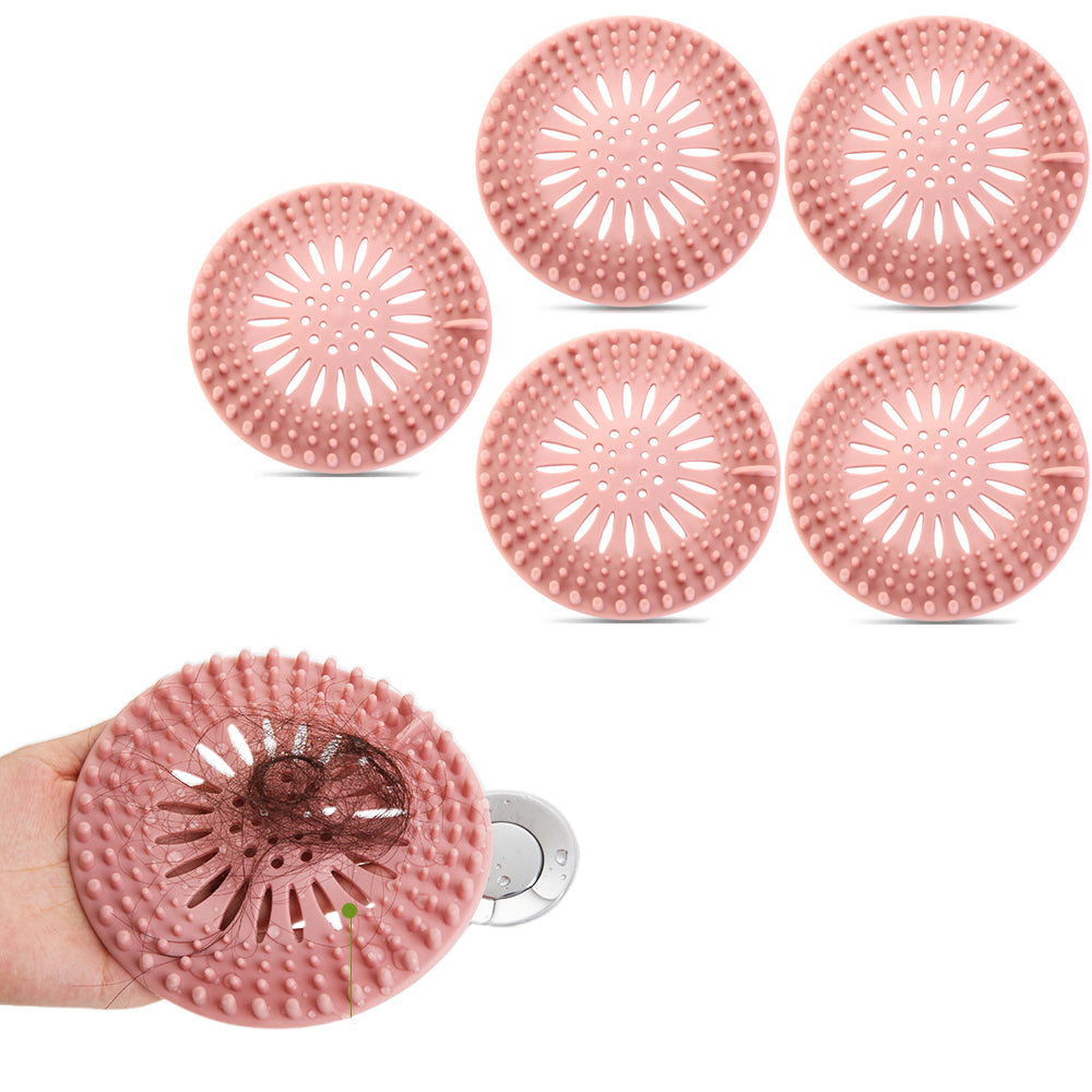 5 Pack Durable Hair Catcher Bathroom Shower Drain Covers