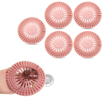 5 Pack Durable Hair Catcher Bathroom Shower Drain Covers