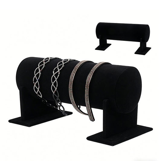Headband Display Stand 30cm Cylindrical Velvet Hair Accessories Organizer