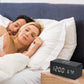 2Pcs Wooden Digital Alarm Clock with Wireless Charger
