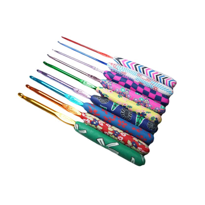 Colourful Soft Crochet Hook Set Ergonomic Handles Knitting Needles Sewing