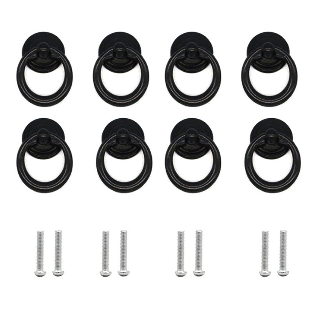 8 Pack Round Cabinet Knobs Zinc Alloy Drawer Pull Handles for Furniture