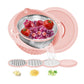 4 In 1 Double-layer Rotatable Colander Bowl Set with Lid and 3 Blades