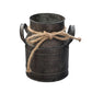 Vintage Metal Bucket Iron Decorative Flower Vase Without Words