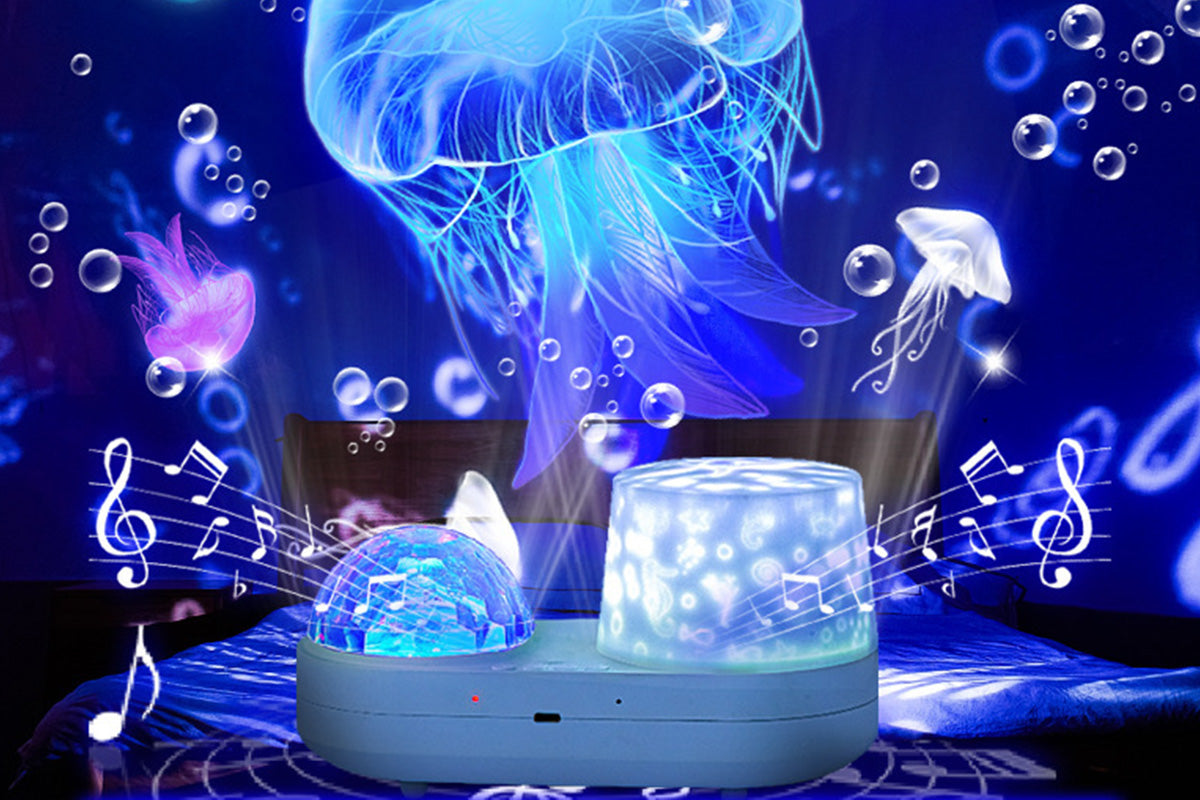 Ocean Star Projector Night Light Rotating Galaxy Bedroom Lamp