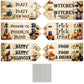 Set of 12 Halloween Pumpkin Trick or Treat Party Decoration Arrow Signs