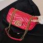 Quilted Gucci Inspired Gold Chain Shoulder Bag for Women