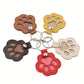5Pcs Pet Fur Keepsake Leather Pouch with Paw Print Key Ring