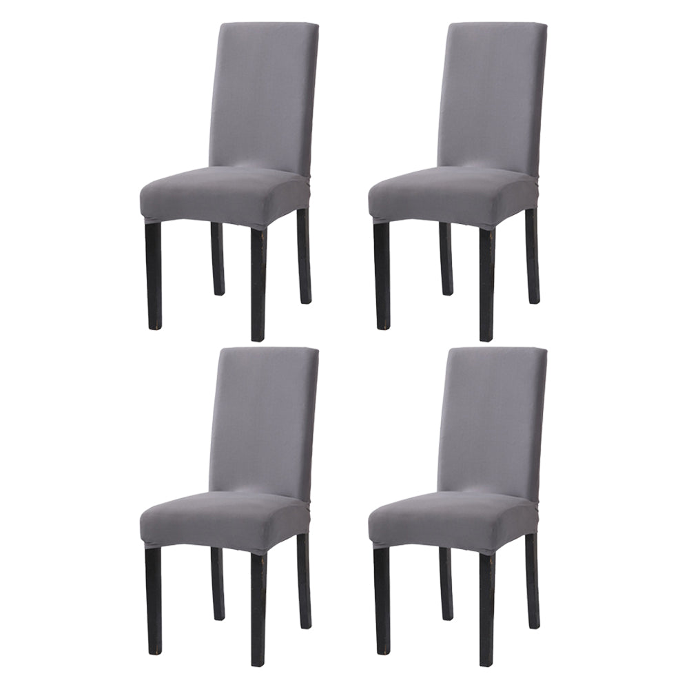 4Pcs Stretch Dining Chair Slipcover-Grey