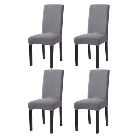 4Pcs Stretch Dining Chair Slipcover-Grey