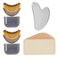 Stainless Steel Gua Sha Tool and Face Brush Set-Gold