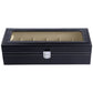 6/10/12 Grids PU Leather Watch Box Organizer Display Case with Lock