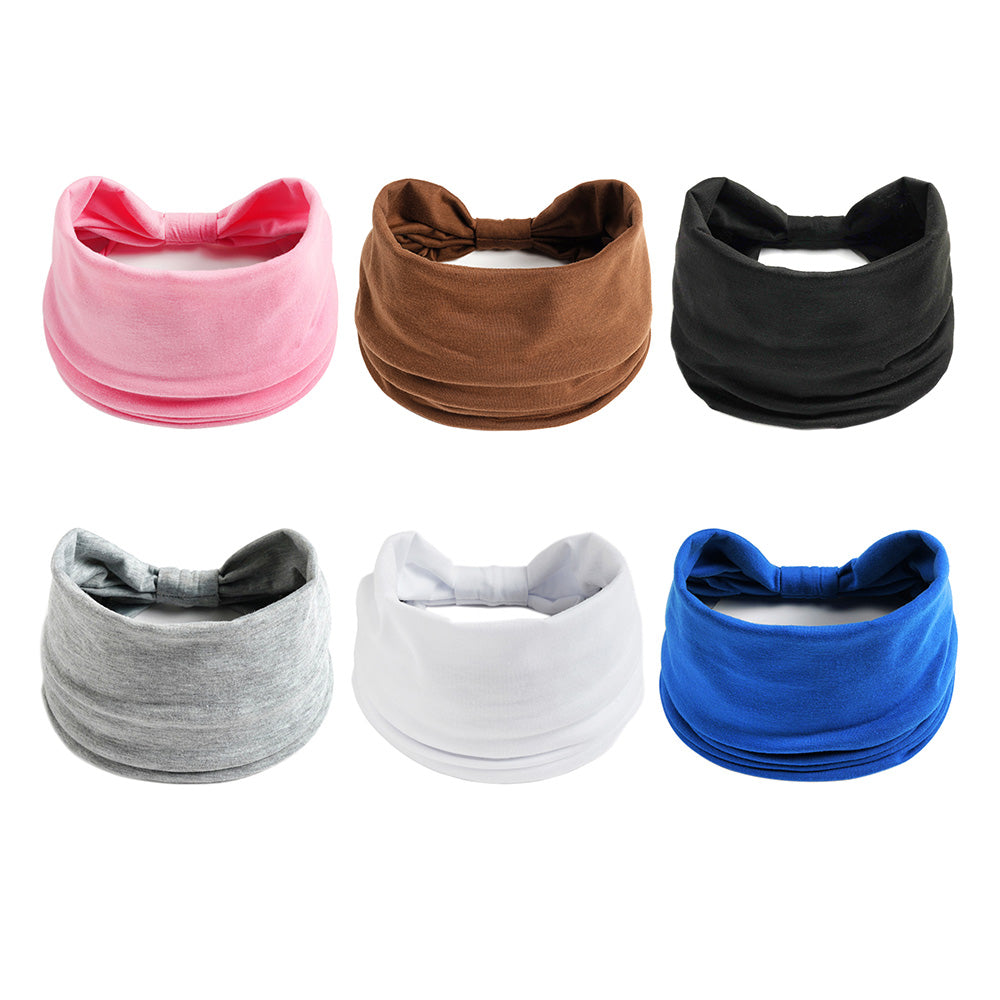 6 Pack Wide Headbands for Women Non-Slip Elastic Boho Style for Sports Yoga Daily Wear