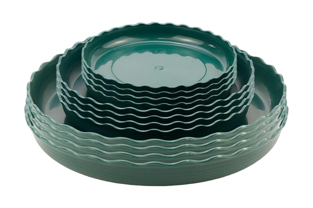 12Pcs Round Plastic Plant Saucers Durable Flower Pot Tray for Indoor Outdoor Garden