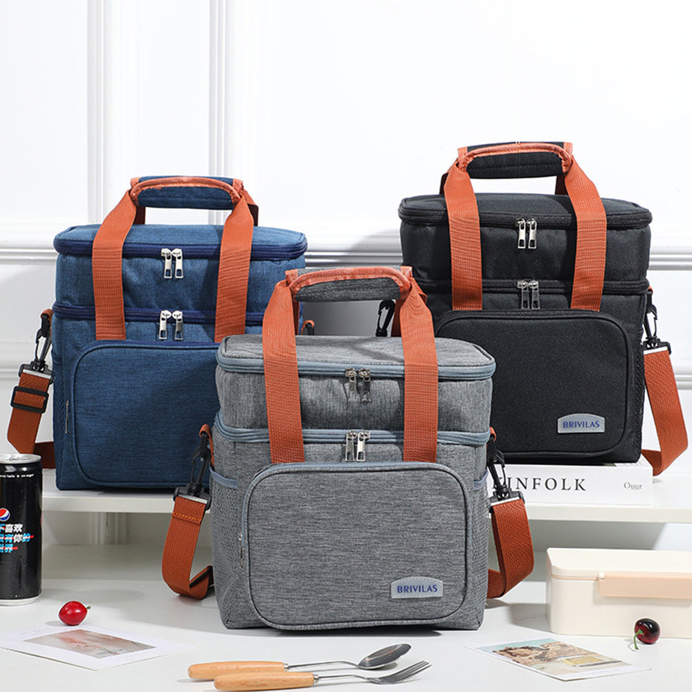 Outdoor Portable Lunch Bag Thermal Insulated Food Container Cooler Bag