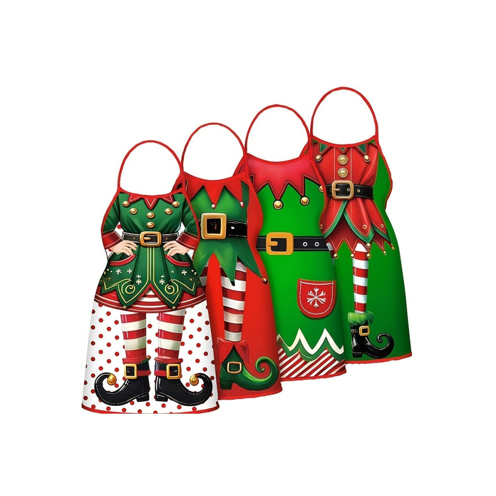 Christmas Funny Cartoon Cooking Apron for Kitchen