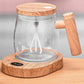 2Pcs 400ML Electric Self-Stirring Coffee Mug with Constant Temperature Coaster