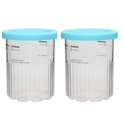 2Pcs Ice Cream Pints Containers And Lids, Compatible With Ninja NC500, NC501 Series