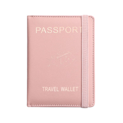 RFID Blocking Travel Passport Holder with Elastic Strap