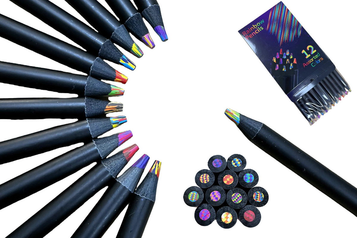 12Pcs Colors Rainbow Pencils Stocking Stuffers for Coloring Drawing Sketching