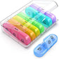 Weekly Pill Box Organizer 7 Days Tablet Storage Dispenser With One Side Large Openings