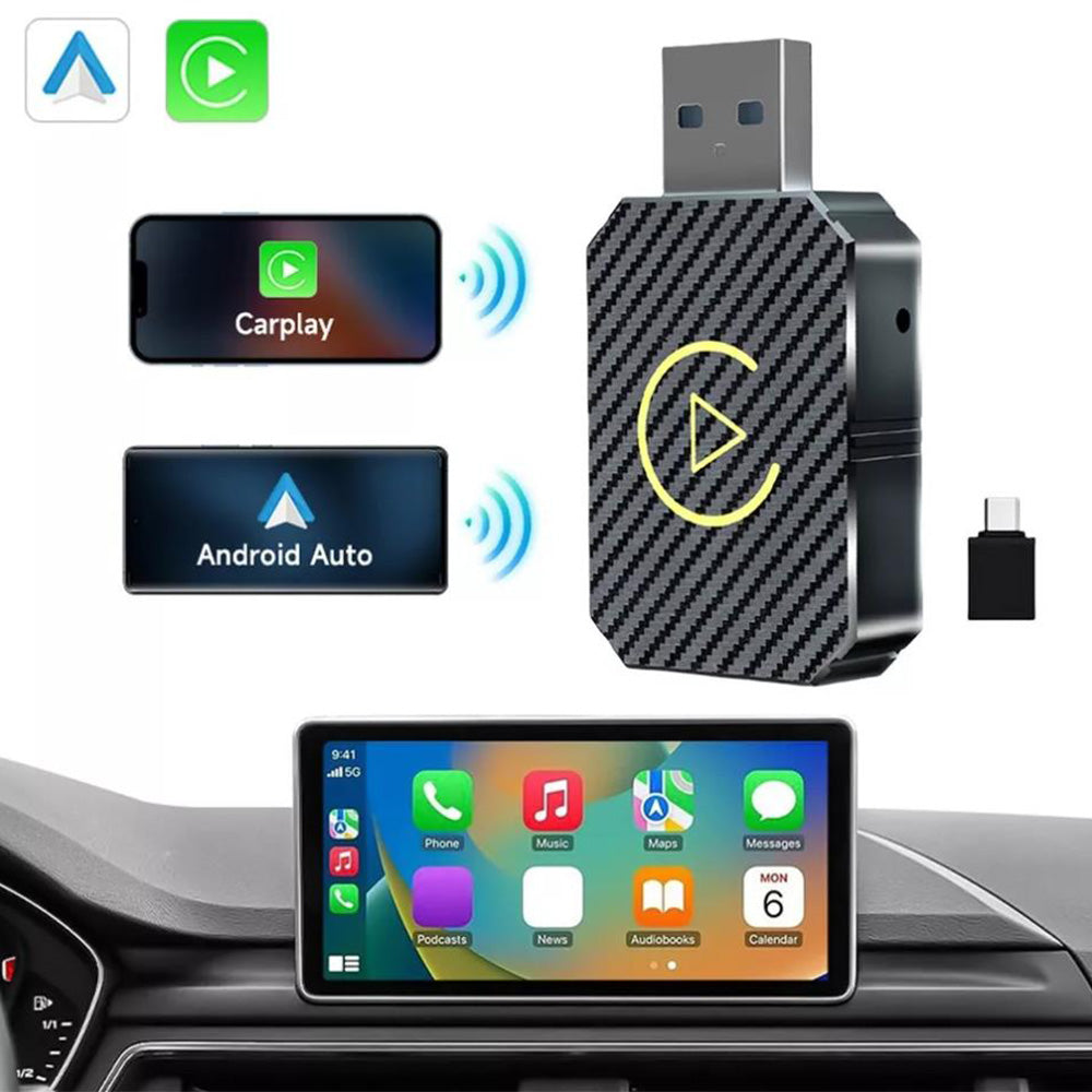 Wireless Android Auto Apple Carplay Adapter USB Car Dongle Connect Box