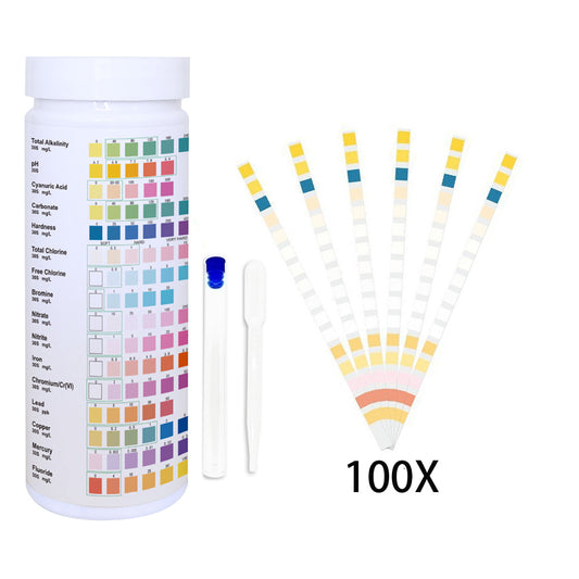 100Pcs 16-in-1 Drinking Water Quality Test Strips Set