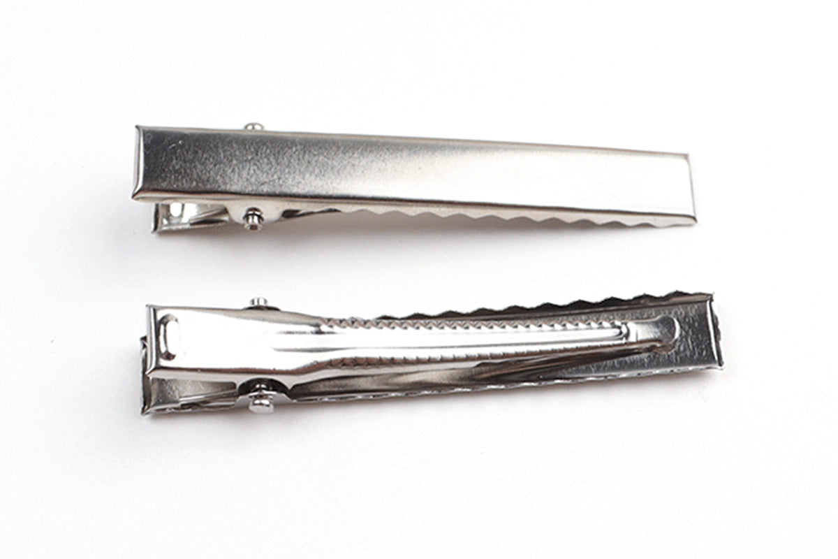 100-Piece Silver Metal Hair Clips for Women