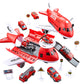 Kids Transformable Airplane Transport Playset Transformable Storage Plane Toy
