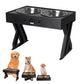 Elevated Pet Feeder Food Water with Double Bowl Adjustable Height Raised Stand