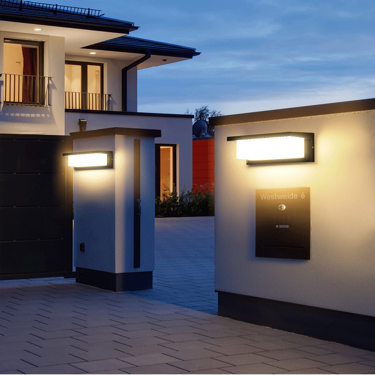 Outdoor Square Solar Light Control Wall Light