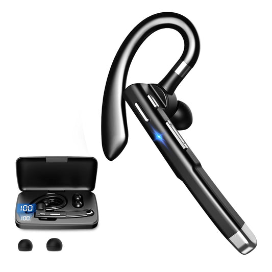 Wireless Single Ear Bluetooth Headset with Charging Case