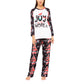 Family Matching Outfits Christmas Tree Snowflake Letter Printed Long Sleeve Pyjama Set
