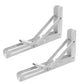 2Pcs 90 Degree Foldable Metal Shelf Brackets-White