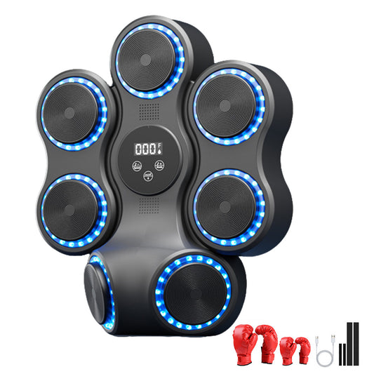 Wall Mounted Music Boxing Machine 11 Modes 9 Speed LED Punching Trainer