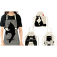 Linen Cartoon Cat Printed Apron