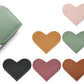 6pcs PU Leather Heart Bookmarks Cute Corner Page Protectors for Teachers Students Book Lovers