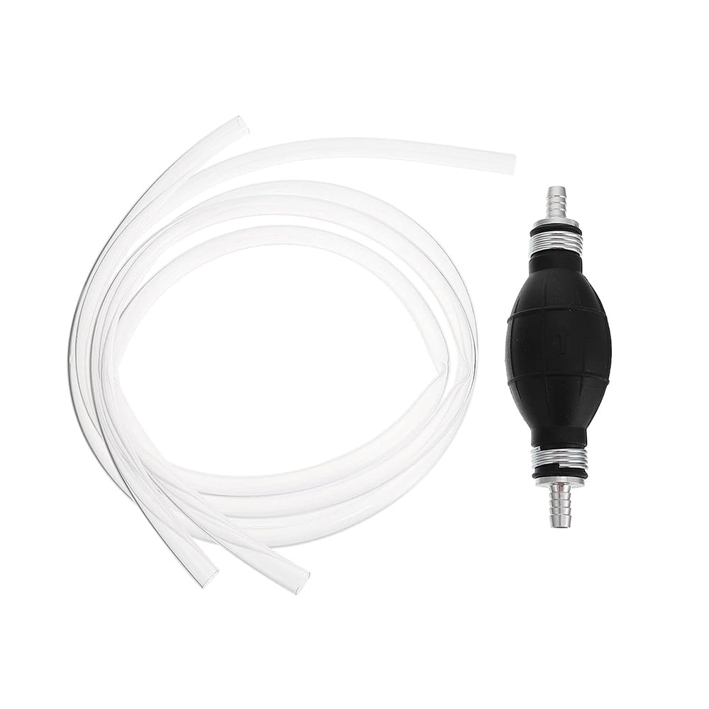 2Pcs Manual Water Oil Liquid Syphon Petrol Fuel Transfer Pump with Hand Siphon Pipe Hose