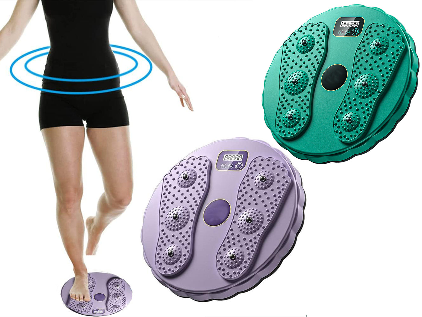 LCD Electronic Non-Slip Fitness Ab Waist Twister Disc
